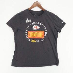 Kansas City Chiefs Super Bowl LVII Champions T-Shirt Women's‎ Faded Black Large